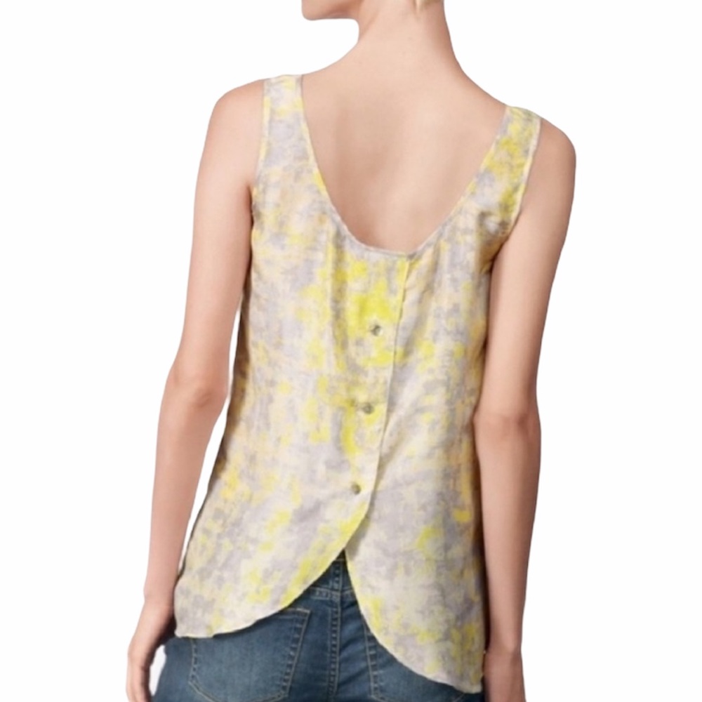 CAbi Whisper back silk floral blouse Size Small